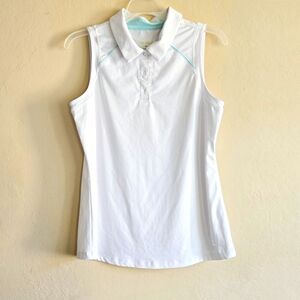 Tek gear white sleeveless golf top
